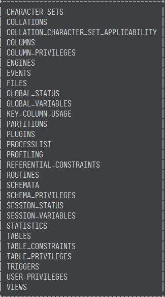 information_schema